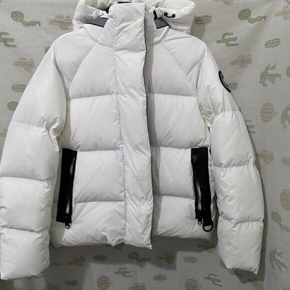 Jackets & Blazers - Canada Goose White Hooded Down Jacket